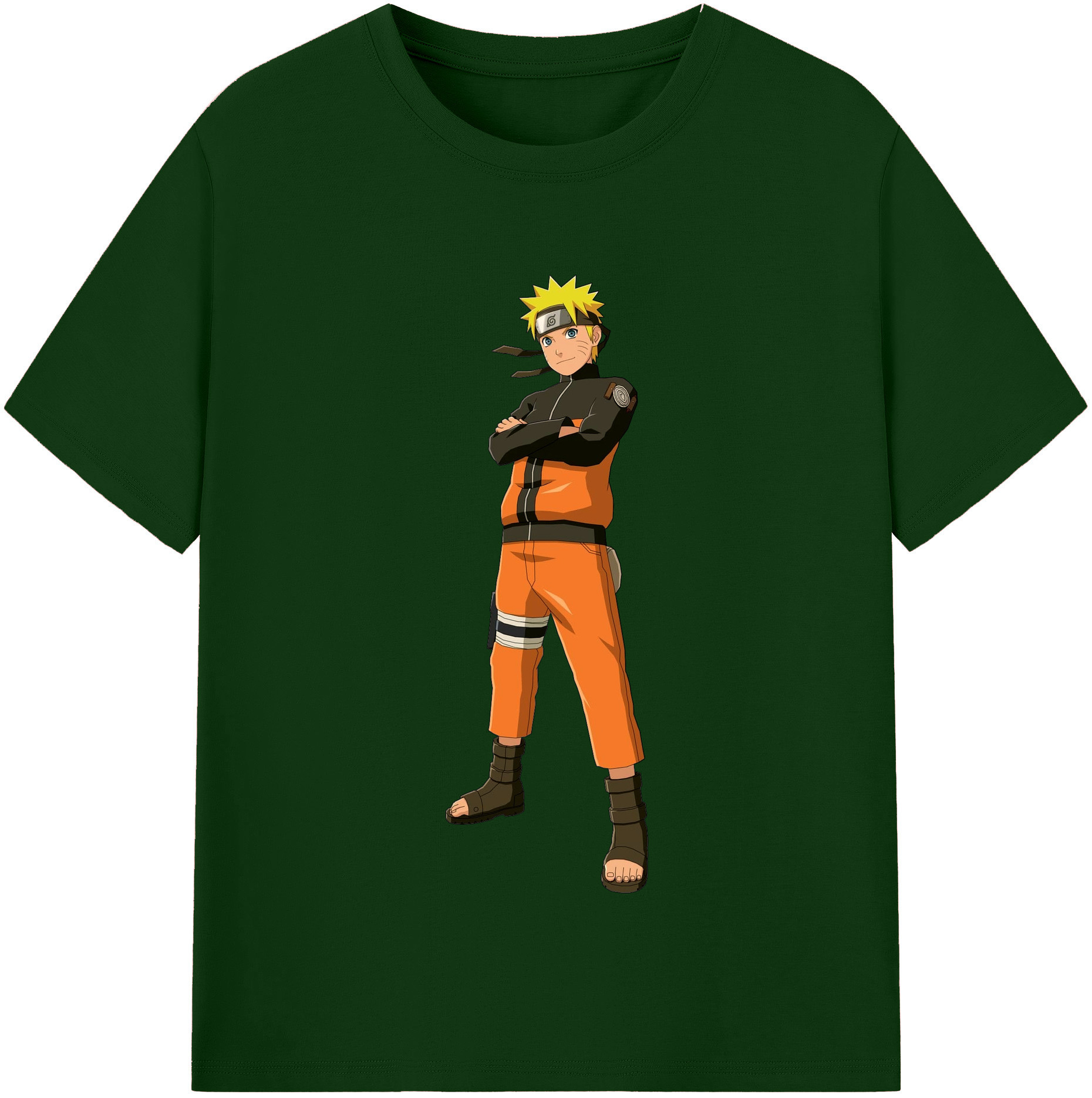 （画像用） NARUTO -ナルト- うずまき ナルト Uzumaki Naruto 綿100％半袖Tシャツ（フロントプリント）